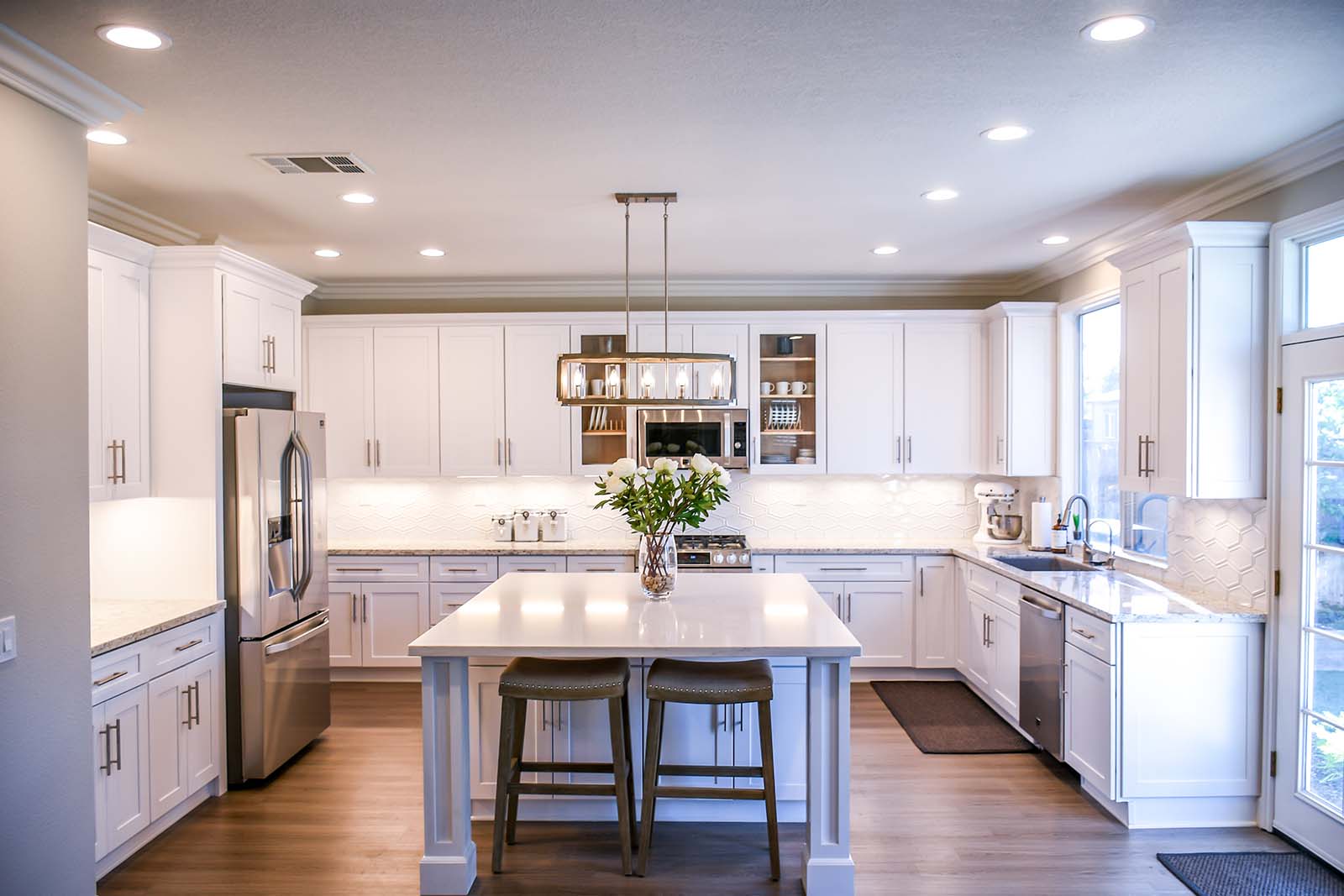 Elegant kitchen with under cabinet lighting